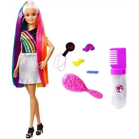 Buy Barbie Fxn96 Rainbow Sparkle Hair Doll Playset Toy In Dubaisharjah Abu Dhabi Uae Price