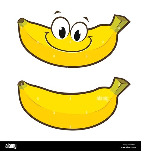 Dibujos Animados Plátano Imagen Vector De Stock Alamy