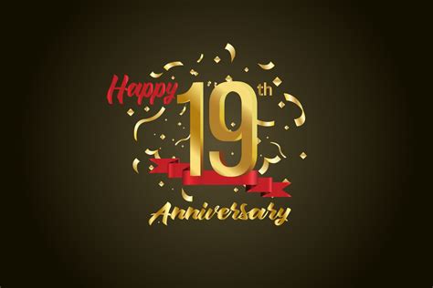 19th Anniversary Celebration Background Graphic By Dender Studio