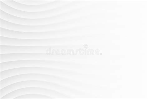 White 3d Wavy Abstract Clear Background Stock Illustration