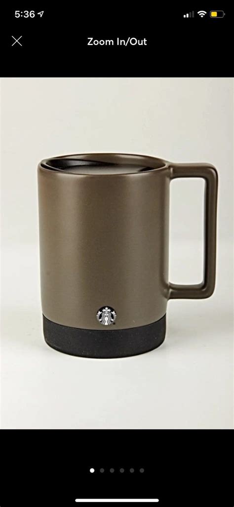 Starbucks Brown 14 Oz Ceramic Travel Mug With Lid Starbucks Logo On