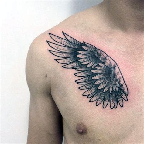 Top 39 Wing Chest Tattoo Ideas 2021 Inspiration Guide