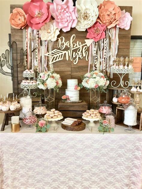 You might also consider placing snowflakes to the bottoms of each glass. Boho Chic Baby Shower Party Ideas in 2019 | Bohemian ...