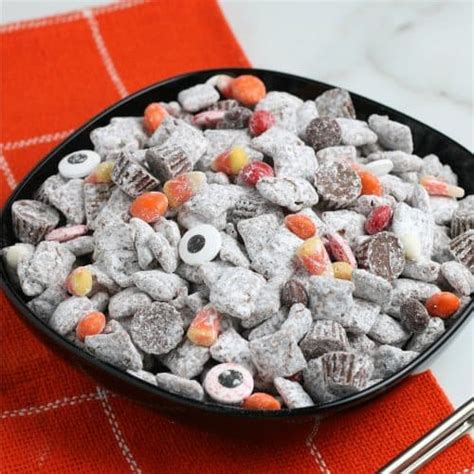 Snoopy & his peanuts friends snoopy & his peanuts friends snack: Puppy Chow Recipe On Chex Box - Funfetti Chex Mix Together ...