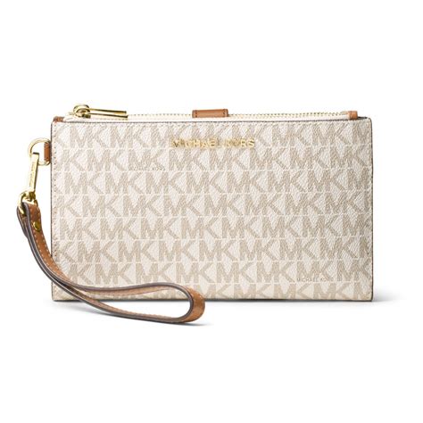 Michael Kors Double Zip Wristlet 7 Plus Vanilla Wristlets