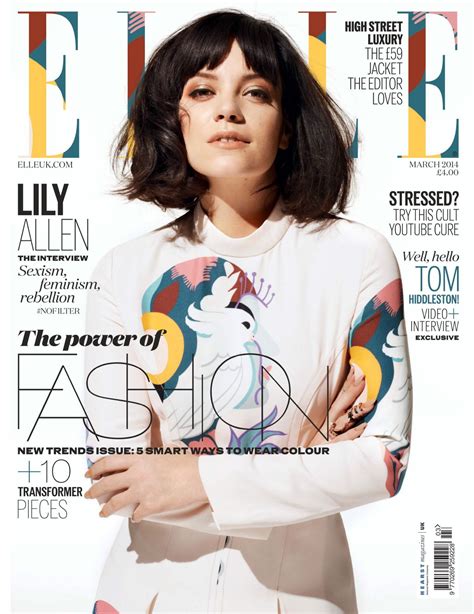 Lily Allen On The Cover Of Elle Magazine Uk March 2014 Issue Hawtcelebs