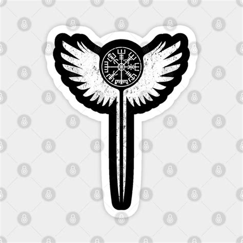 Wings Of The Valkyries And Vegvisir Shieldmaiden Magnet Teepublic