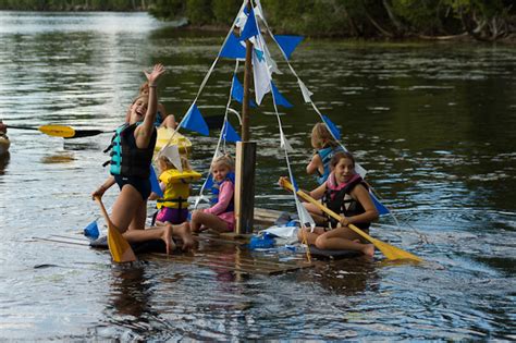 Building A Raft Point Opines A Girls Summer Camp