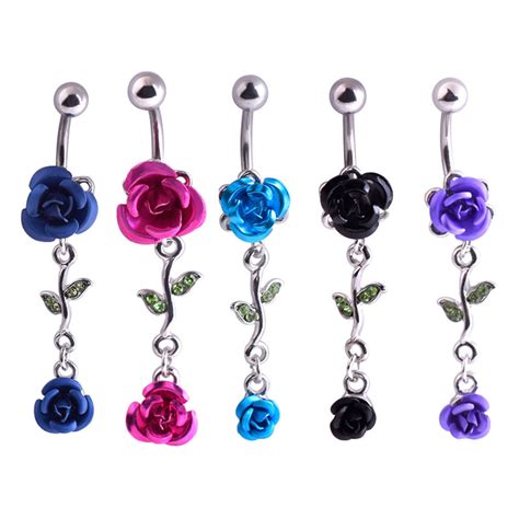 Handmade Products Flower Belly Button Navel Ring Body Jewelry Body