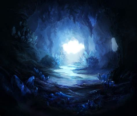 Crystal Cave By Firedudewraith In 2020 Crystal Cave Art Concept Art