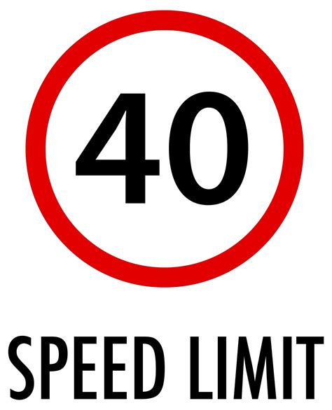 Speed Limit Sign On White Background 1868619 Vector Art At Vecteezy