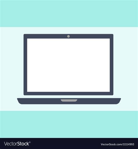 Laptop Computer Icon Flat Web Sign Symbol Logo Vector Image