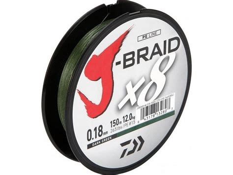 Купить Плетеный шнур Daiwa J Braid X8 Dark Green 0 28mm 150m в каталоге