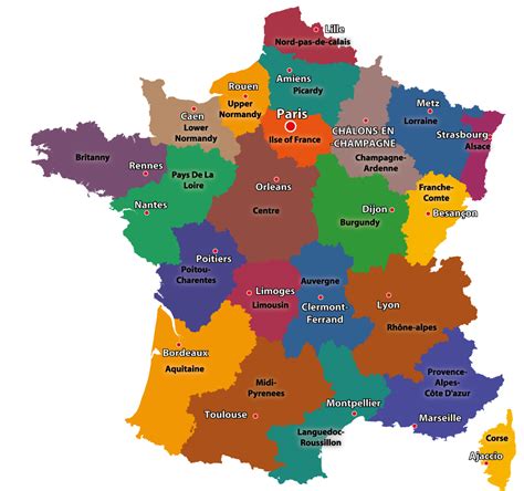 Infos Sur France Map Regions Arts Et Voyages