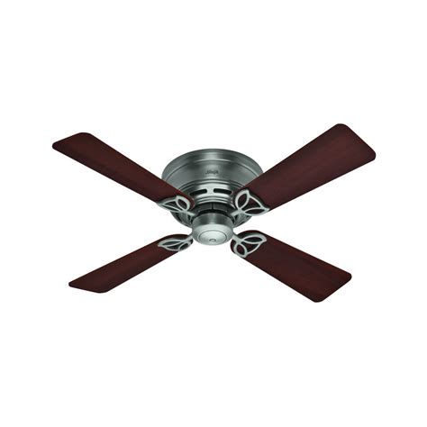 We offer sleek and stylish hugger ceiling fans with flush mount ceiling fan designs while still giving you the versatile airflow control you need. 42-Inch Hunter Fan Low Profile Antique Pewter Ceiling Fan ...