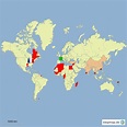 StepMap - Französische Kolonien - Landkarte für Welt