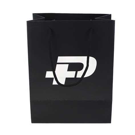 100pcs Custom Paper Bags Logo Print Bags Black Matte Paper Etsy