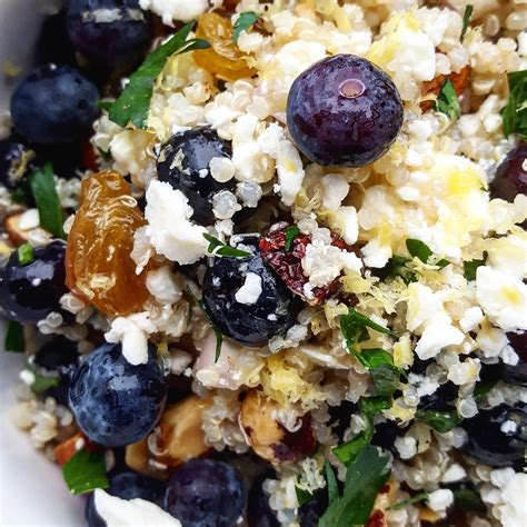 Cooking Is Caring Blueberry Feta Quinoa Salad With Lemon Vinaigrette