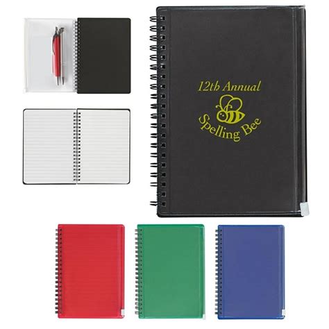 Promotional 5x7 Spiral Notebook With Pouch Customized 5x7 Spiral