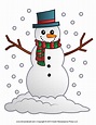 Printable snowman clipart, template & coloring pages for kids