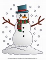 Free snowman clipart, template & printable coloring pages