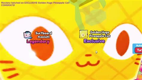 Hatching Golden Huge Pineapple Cat Watch Until The End Pet Simulator X Youtube