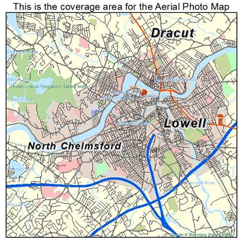 Aerial Photography Map Of Lowell Ma Massachusetts