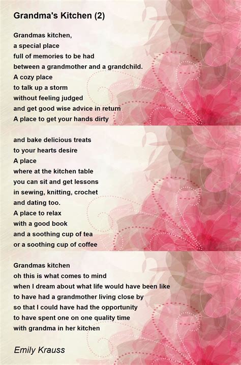 Grandmas Kitchen 2 Grandmas Kitchen 2 Poem By Emily Krauss