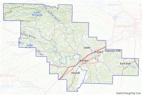 Map Of Saline County Arkansas