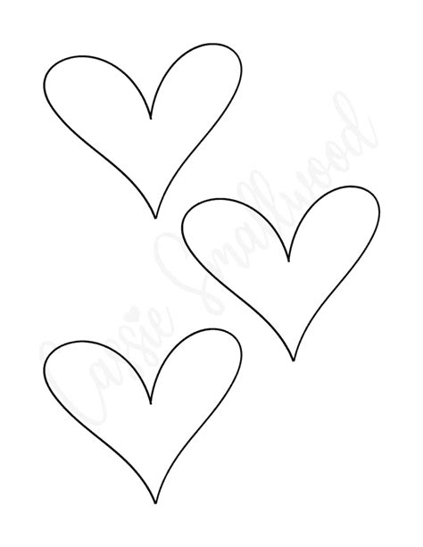 Heart Shapes Template Printable Heart Template Shape Templates Print