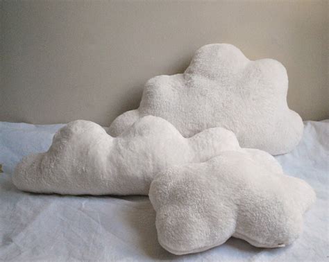 White Fluffy Cloud Pillows Set Of 3 Clouds Nursery Etsy