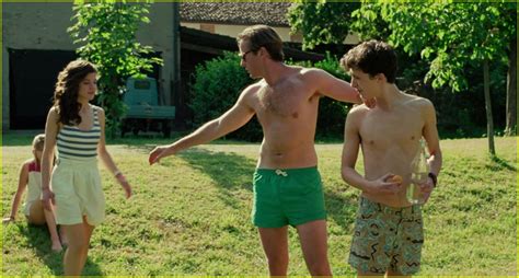 armie hammer tries to loosen up timothee chalamet in new call me by your name clip photo