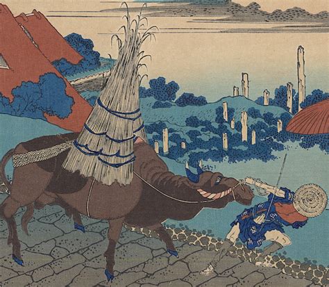 Katsushika Hokusai 1760 1849 Woodblock Print The Poem By Prince