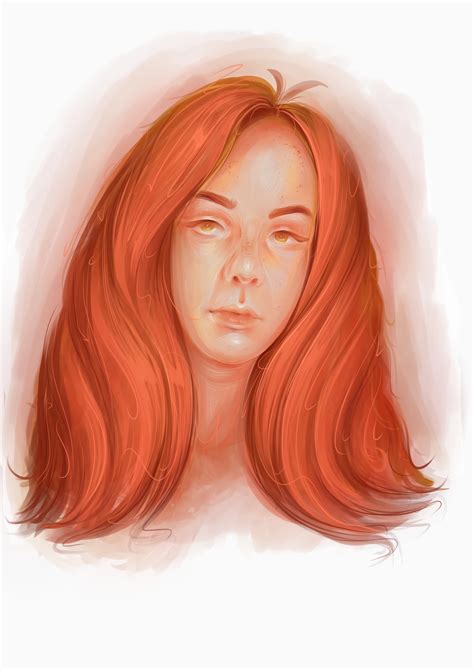 Artstation Reddish Ginger Girl Portrait