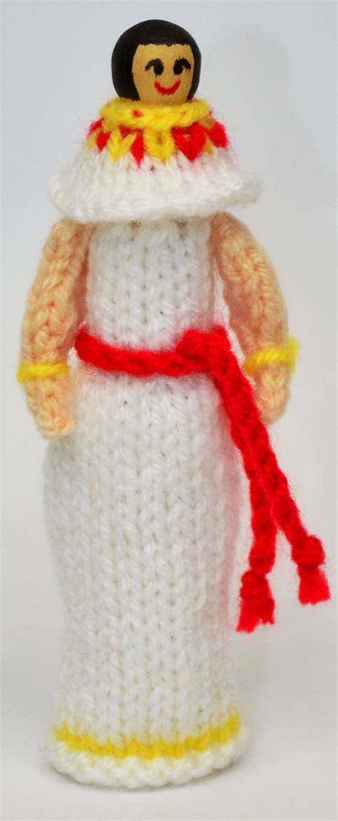 Knit hats, headbands, cowl, scarfs, mitts. Ancient Egyptian Peg Doll | Knitted doll patterns, Knitted dolls, Knitting patterns