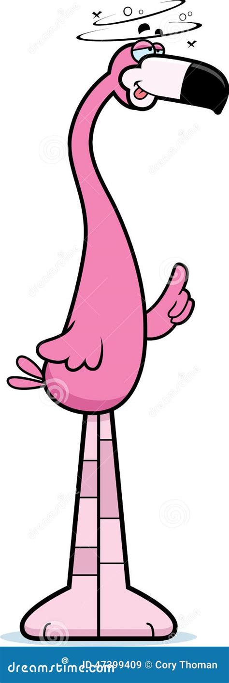 Drunk Cartoon Flamingo Stock Vector Illustration Of Flamingo 47399409