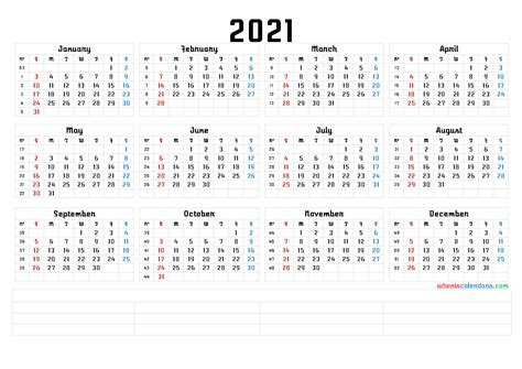 Monthly, yearly or blank calendar. Large Number 2021 Free Calendar | Calendar Printables Free Blank