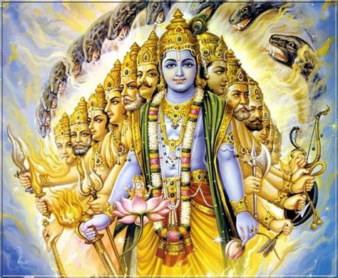 Vishnu Virat Swaroop Bhagavad Gita Lord Krishna Images Lord Vishnu