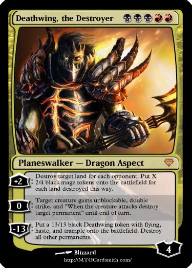 Deathwing The Destroyer By Ab Mtg Planeswalkers Black Mage Magic The