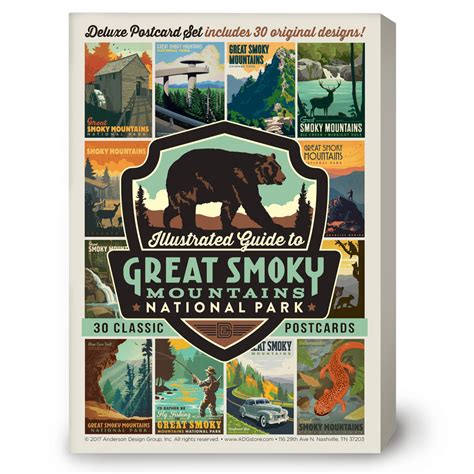 Postcards Great Smoky Mountains National Park 30 Piece Set Anderson