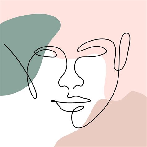 Face Continuous Line Drawing Line Face Drawing Shutterstock Abstract