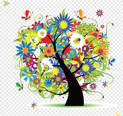 Colorful Tree Of Life Life Tree Plant Png Pngegg