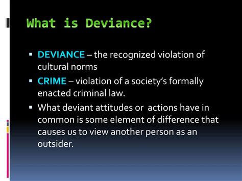 Ppt Sociology Deviance Powerpoint Presentation Free Download Id