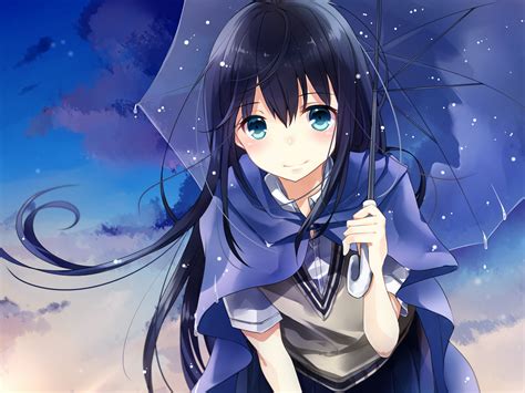Sexy Anime Girl With Blue Hair Ibikini Cyou