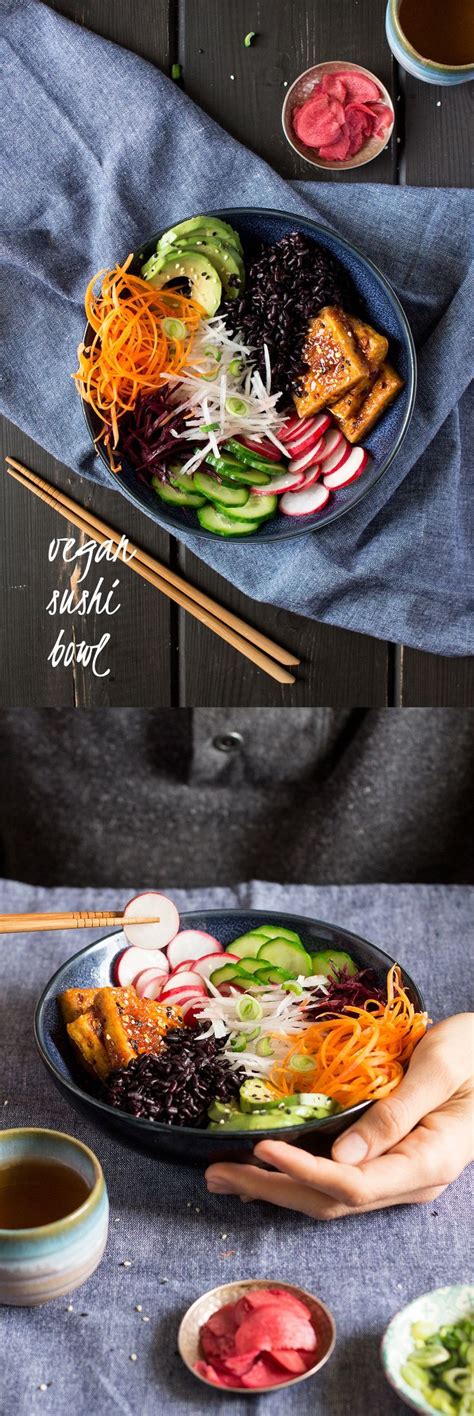 Vegan Sushi Bowl Lazy Cat Kitchen Recipe Vegetarian Recipes