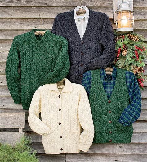 Authentic Irish Fishermens Cable Knit Wool Sweaters Sweaters And Capes
