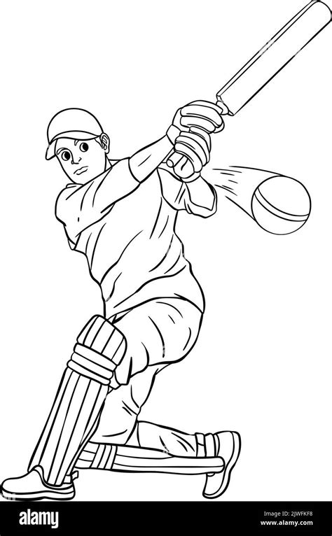 Cricket Sport Coloring Pages