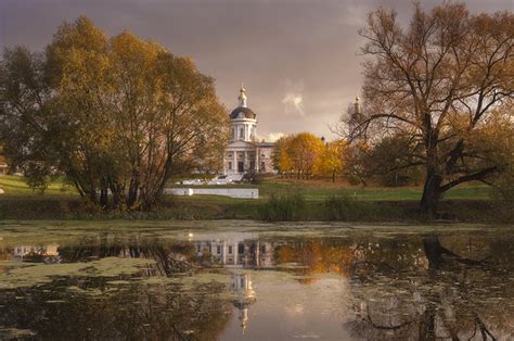 Photo Russia Church Archangel Michael Kolomna Moscow Oblast Autumn