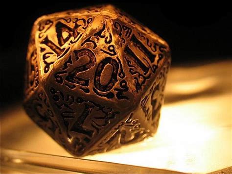 Dungeons And Dragons D20 Dice Gold Numbers Wallpapers