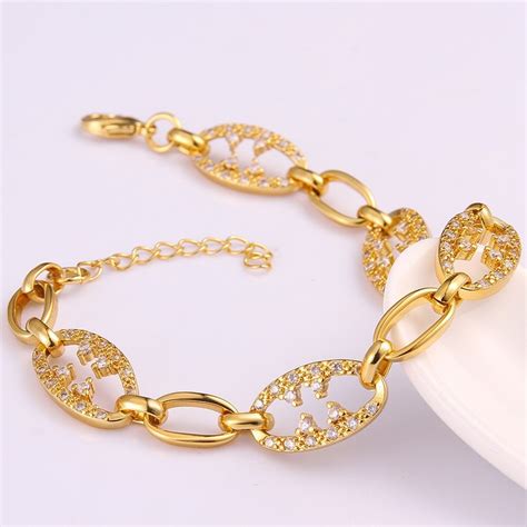 Fashion Wristbands New Model Of Gold Bracelets 24hours Custom